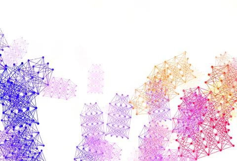 Light Blue, Yellow vector texture with artificial intelligence concept. Stock Illustration