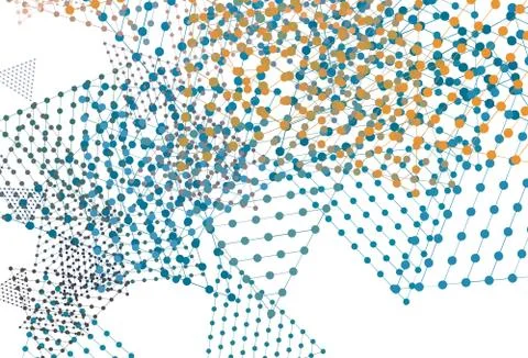 Light Blue, Yellow vector texture with triangular style with circles. Stock Illustration