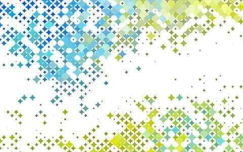 Light Blue, Yellow vector texture with beautiful stars. Stock Illustration