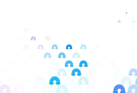 Light Blue, Yellow vector texture with rainbows, clouds. 스톡 일러스트