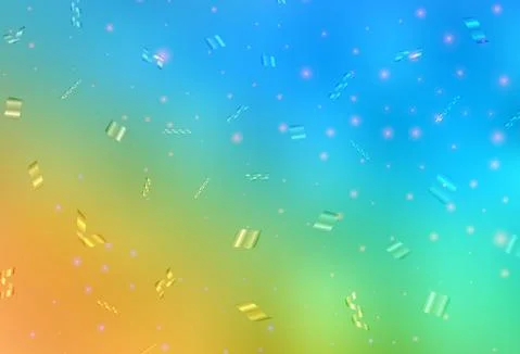 Light Blue, Yellow vector texture in birthday style. Stock Illustration