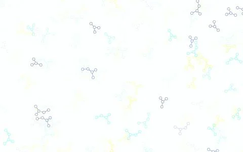 Light Blue, Yellow vector texture with artificial intelligence concept. Illustrazione stock