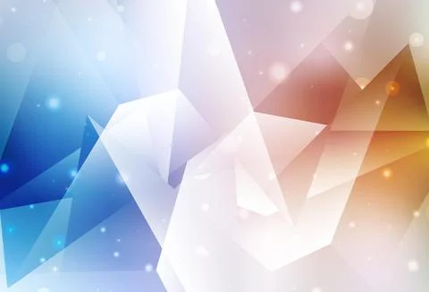 Light Blue, Yellow vector texture with triangular style. Illustrazione stock