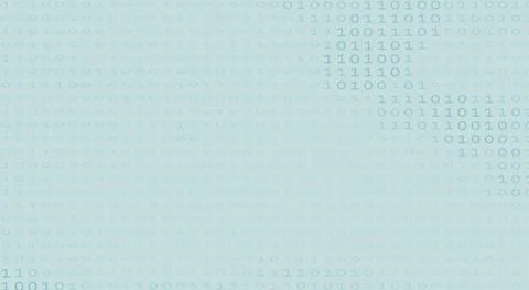 Light bluish cyan background with binary code. Vector pattern Stock Illustration