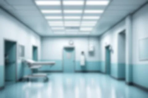 Light blurred background. The blank hall of an office or medical institutio.. Foto stock