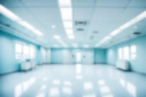 Light blurred background. The blank hall of an office or medical institutio.. Stock Photos