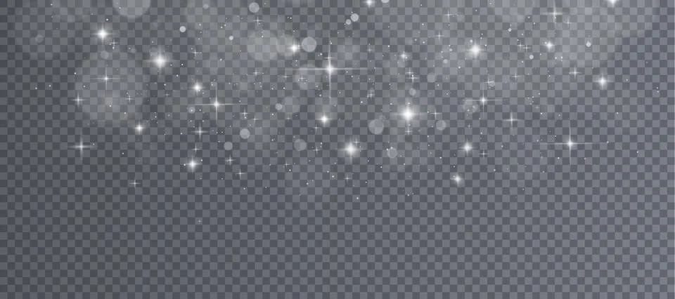 Light bokeh background with white glitter effect Stock Illustration