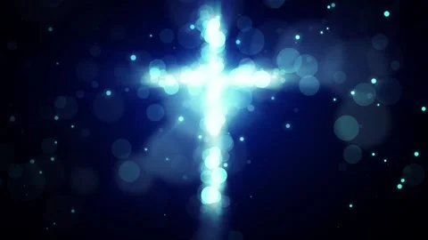 Light Bokeh Cross Video stock 317840681