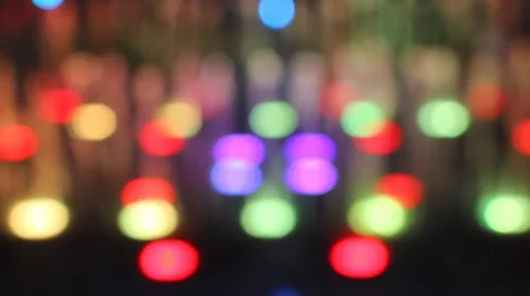 Light Bokeh Of LED Lamp In Fountain Stock Footage 41237803