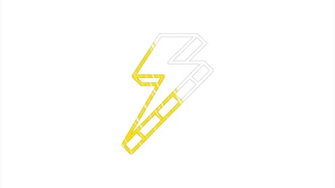 Light bolt icon in hand draw style. Motion graphics Stock Footage 151545581