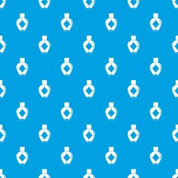Light bottle of female perfume pattern seamless blue Stock-Illustration