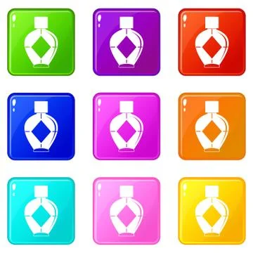 Light bottle of female perfume set 9 Illustration