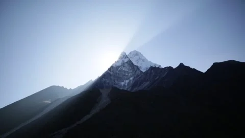 Light Bouncing Off Mountain 動画素材 243025961