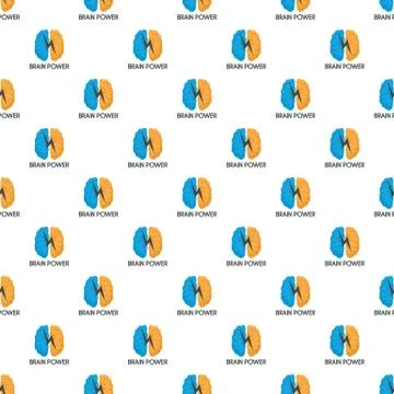 Light brain power pattern seamless vector Stock Illustration