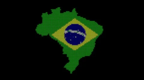 Light up brazil with alpha matte Stock Footage 8949642