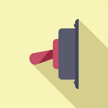 Light breaker icon flat vector. Box panel Illustrazione stock