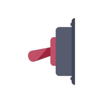 Light breaker icon flat vector. Box panel Illustrazione stock