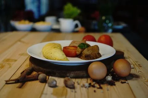 Light breakfast menu Stock Photos