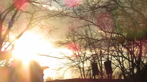 Light breaks through the clouds. City. Stock Footage 101446951