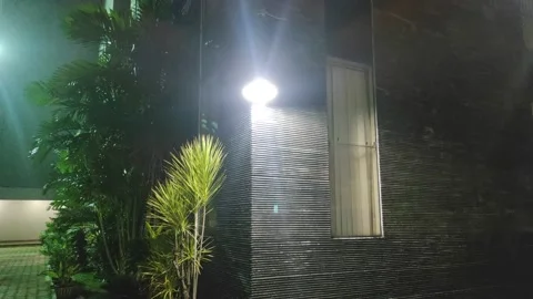 Light on the Brick Wall Stock Footage 222731972