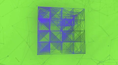 Light bright background.Motion. A large rectangle made of thin lines in Stockillustratie
