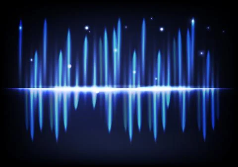 Light bright glowing abstract background music volume equalizer futuristic Stock Illustration