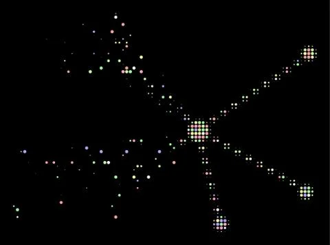 Light Broken Pixel Halftone Dotted Relations Icon Stock Illustration