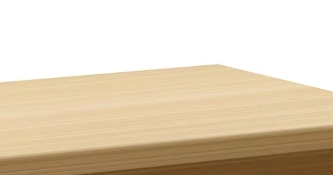 Light brown 3d table top with wooden surface Stock Illustration