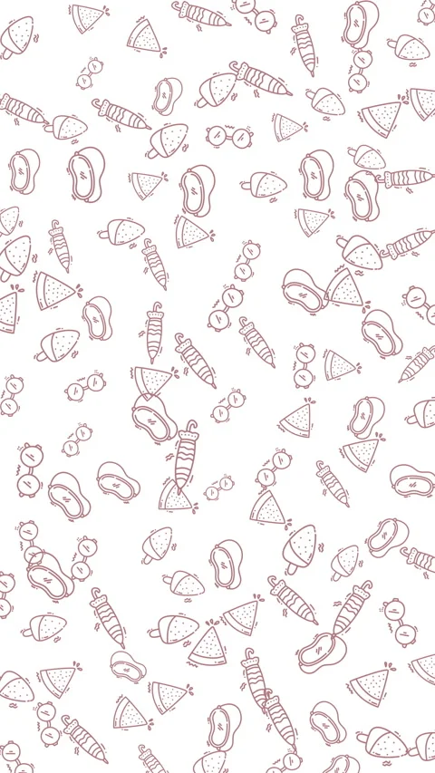 Light brown abstract icons scattered across a white seamless pattern backgr.. Stock Footage 338376556