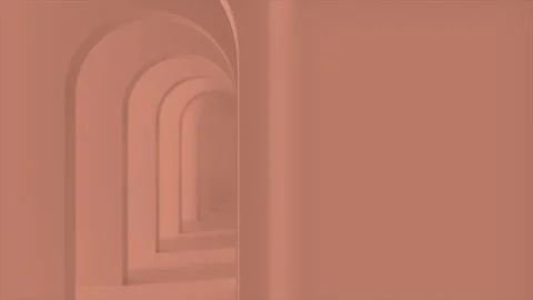 Light Brown Arch Corridor - High Quality Stock Footage Stock Footage 310746530