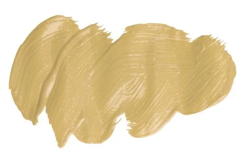 Light brown brush strokes isolated on white background. Stock Photos