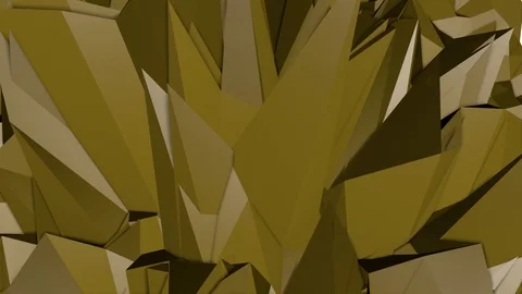 Light brown low poly mountains slowly deformed. 3D rendering Stock Footage 95204406