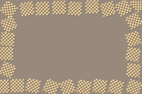 Light brown space for text,checkered boards by sides Illustrazione stock