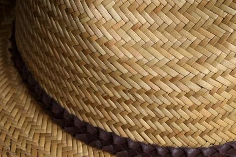 Light Brown Summer Straw Hat Foto stock