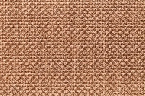 Light brown textile background with checkered pattern. Structure of fabric ma Foto stock