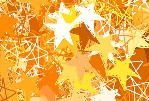 Light Brown vector backdrop with small and big stars. Stock Illustration