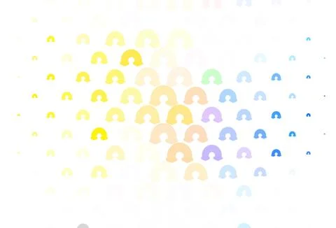 Light Brown vector background with rainbow symbols. 스톡 일러스트