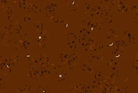 Light Brown vector layout with algebra elements. Stockillustratie