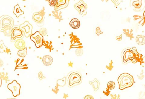 Light Brown vector texture with abstract forms. Stock Illustration