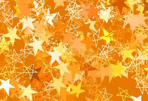 Light Brown vector texture with beautiful stars. Stock Illustration