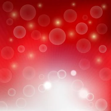 Light bubble bokeh on red background Stock Illustration