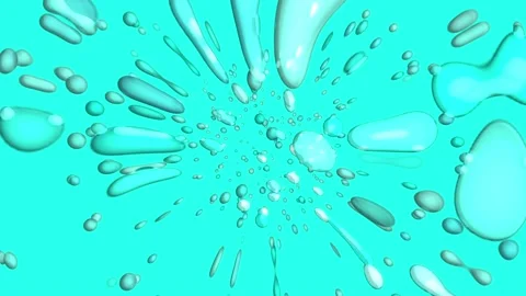 Light bubbles in light blue liquid Stock Footage 106871866