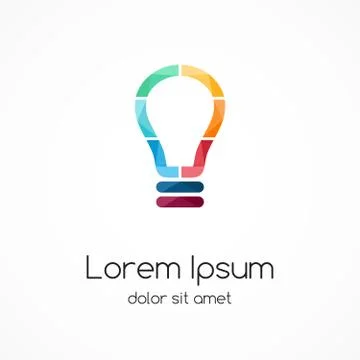 Light buble logo. Idea brainstorm. Stock Illustration