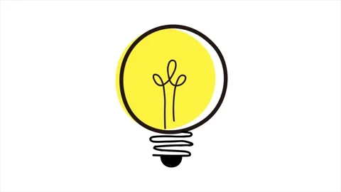 Light bulb 2d animation video Vídeo Stock 295117496