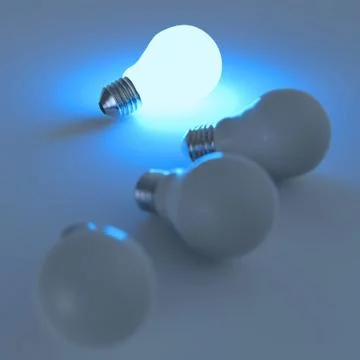 Light bulb 3d Illustration