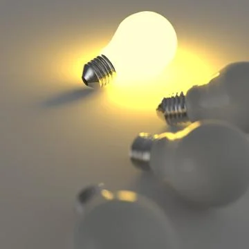 Light bulb 3d Ilustración de archivo