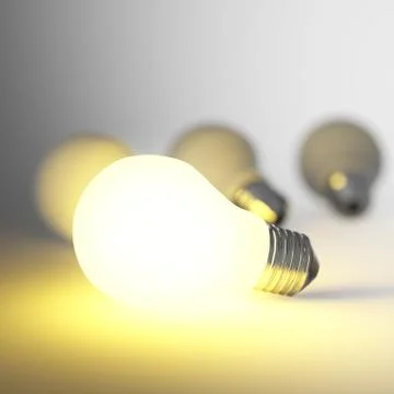 Light bulb 3d Stockillustratie