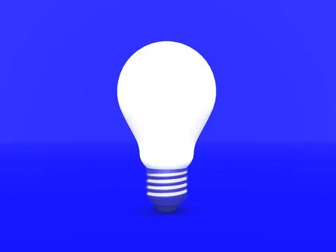 Light bulb against blue background Stock Illustration
