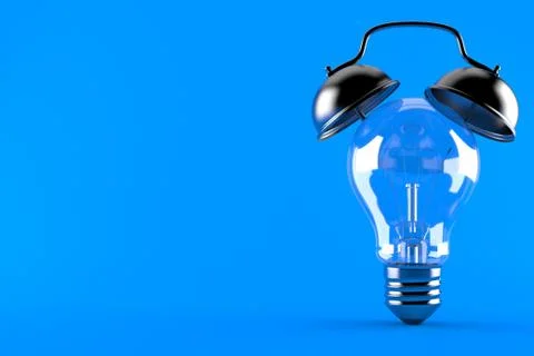 Light bulb with alarm clock Stock Illustration
