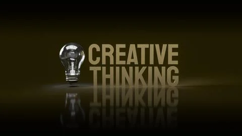 The Light bulb and creative thinking text for idea content 3d rendering Stock Photos